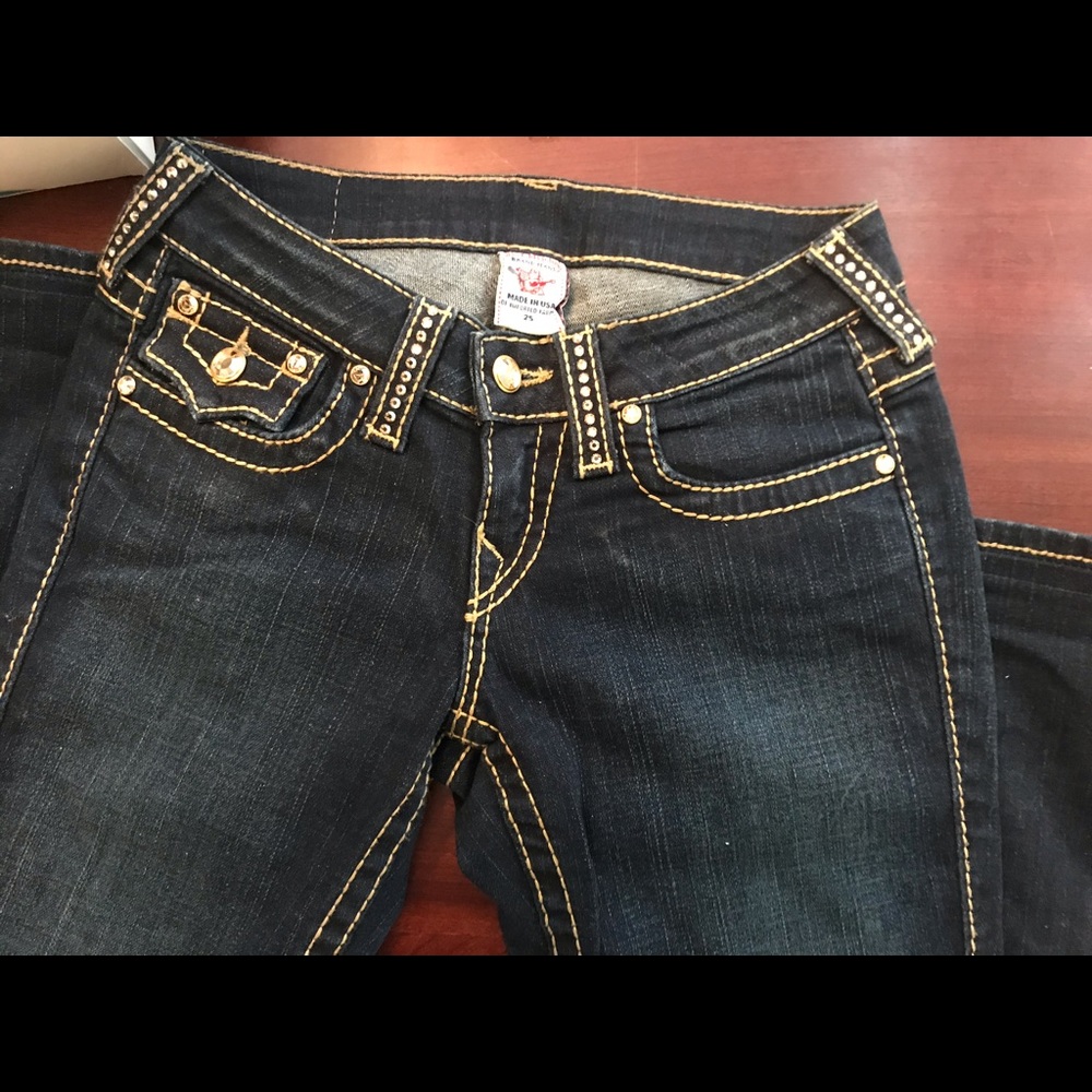 True Religion Gold Swarovski Disco Billy Big T 25